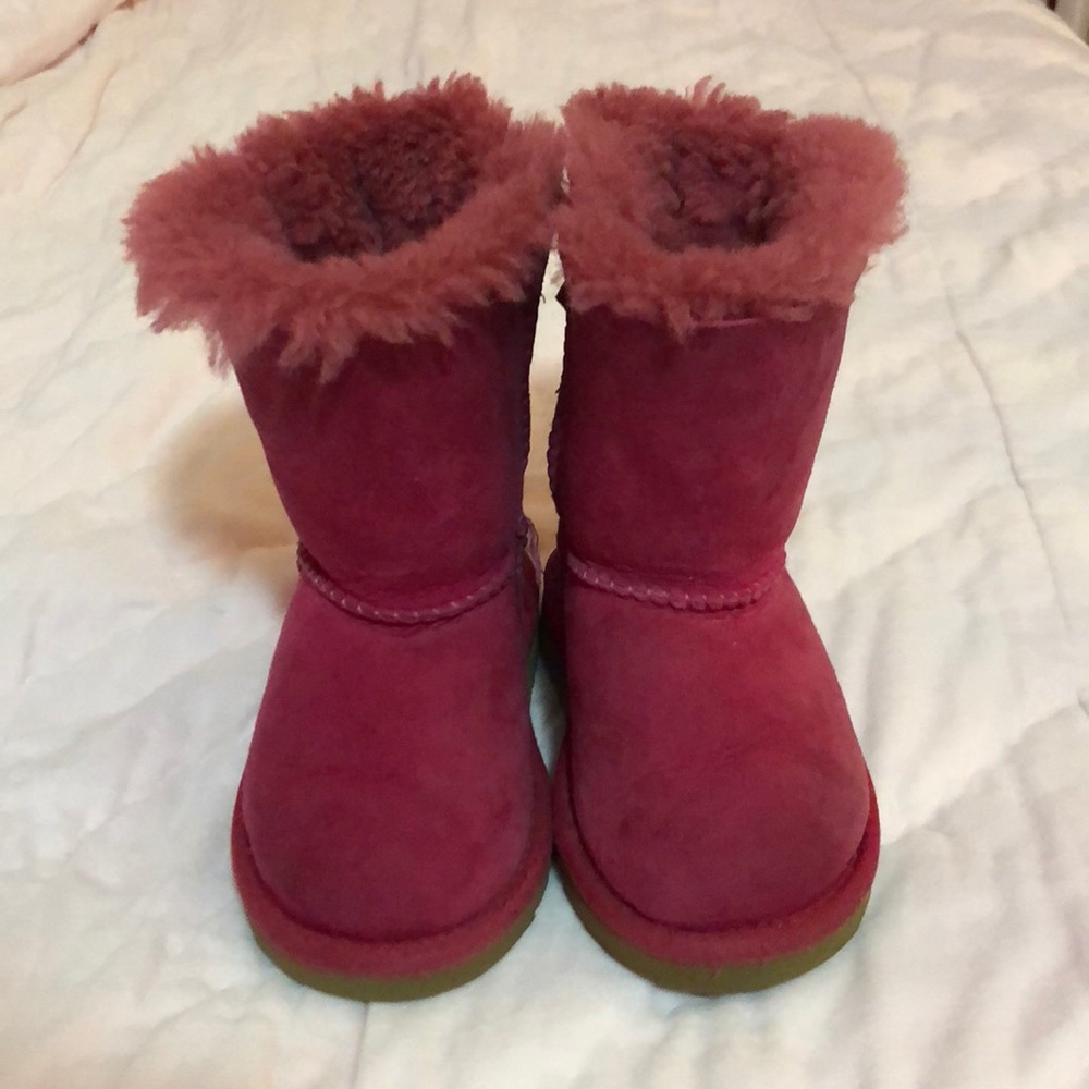 Ugg Bailey Bow ll Pink Boots- Baby/Toddler Size 6
